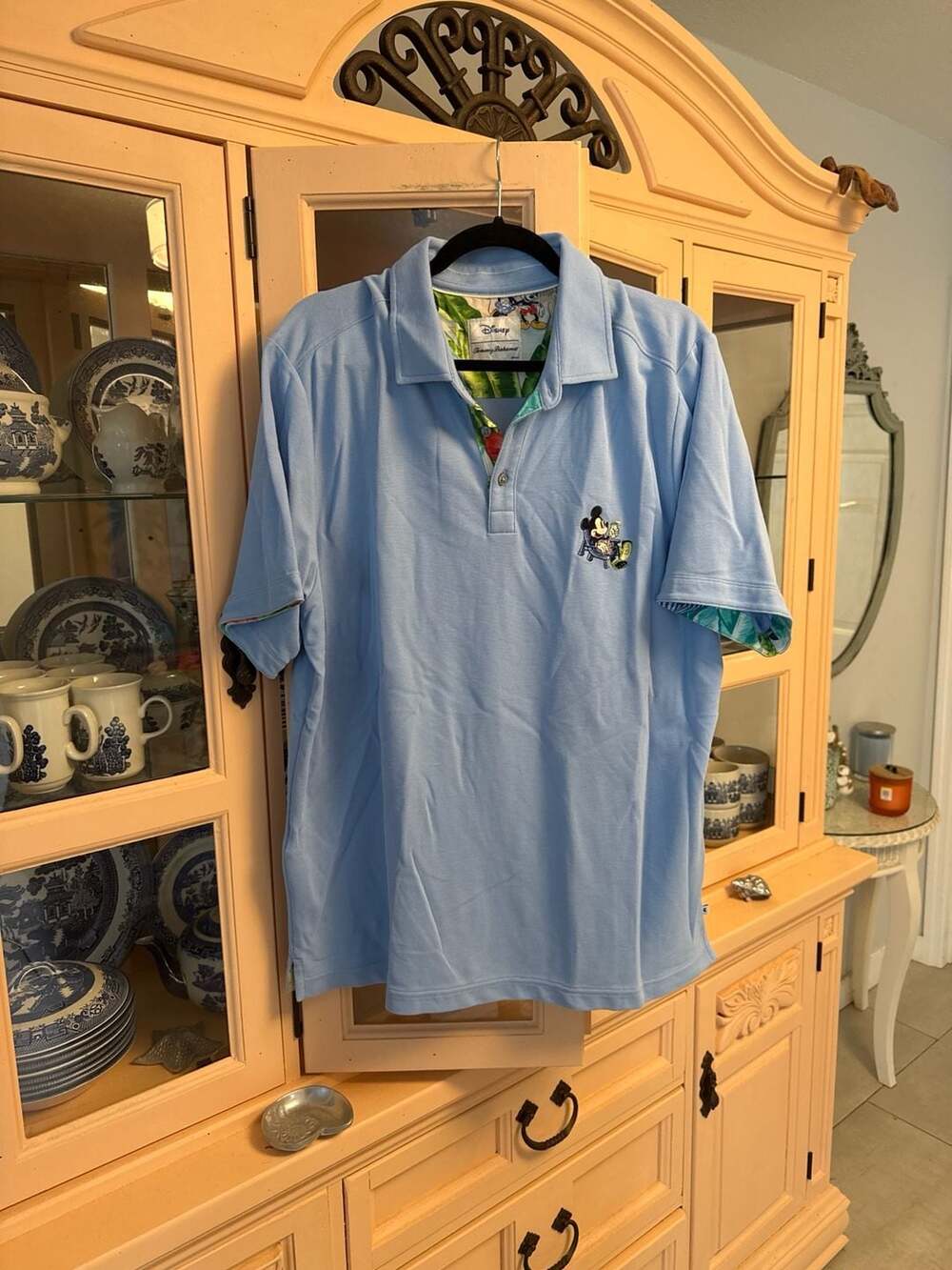 TOMMY BAHAMA 'POSTCARD TO PARADISE' MICKEY MOUSE POLO DISNEY GOLF SHIRT XL